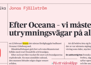 I tidskriften Elektrikern skriver Jonas Fjällström, regionalt skyddsombud för Elektrikerna i Uppsala, att han tyvärr inte blir förvånad över uppgifterna. På nästan alla arbetsplatsbesök han gör så finns det brister vad gäller utrymning.