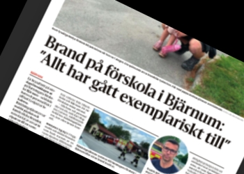 Allt har gått exemplariskt till, det var utrymt redan när vi kom till platsen, säger räddningstjänstens insatsledare Fredrik Stiberg till Norra Skåne.