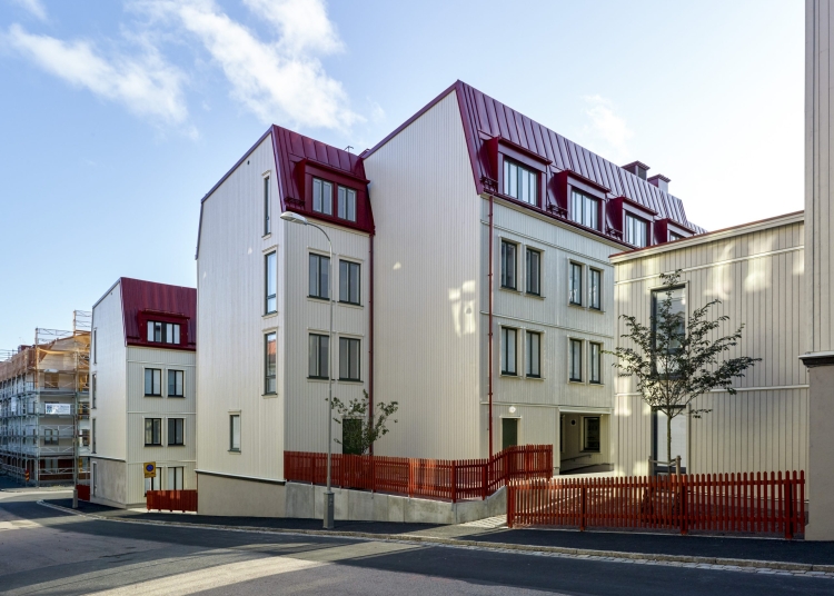 Flerbostadshus byggt med trämoduler från Lindbäcks Bygg.
BILD: Ulf Celander