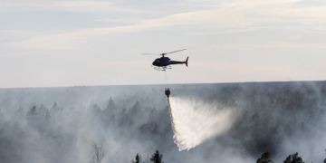 Under 2025 aktiverades MSB:s helikoptrar och skopande flygplan 116 gånger - dubbelt så många som under samma period 2024. BILD: MSB